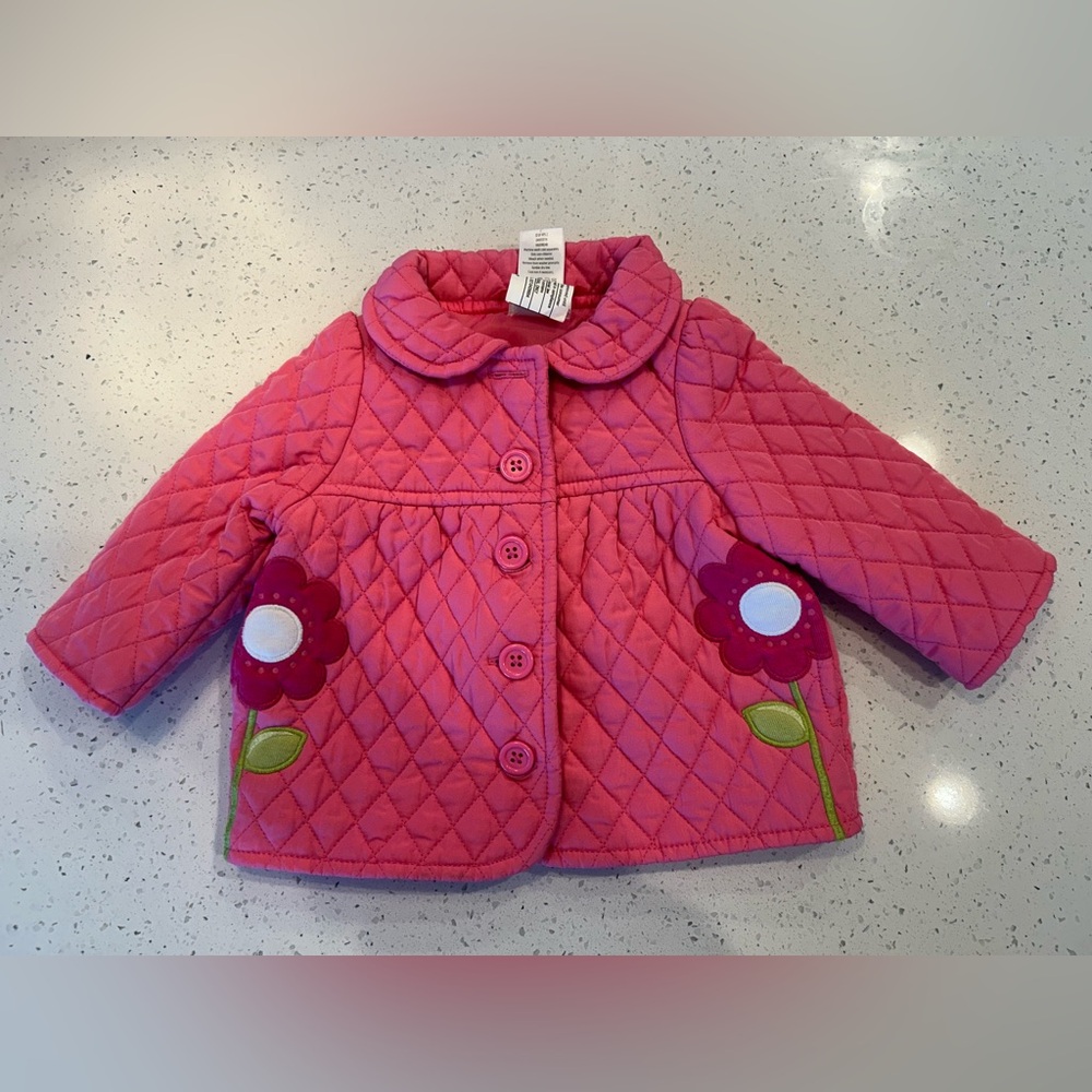 Gymboree "Smart & Sweet" pink quilted jacket Sz 6-12 month